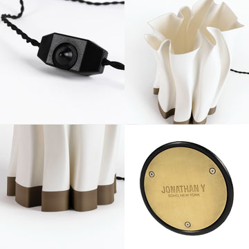 Flame Modern Bohemian Plant-Based PLA 3D Printed Dimmable LED Table Lamp - JONATHAN Y